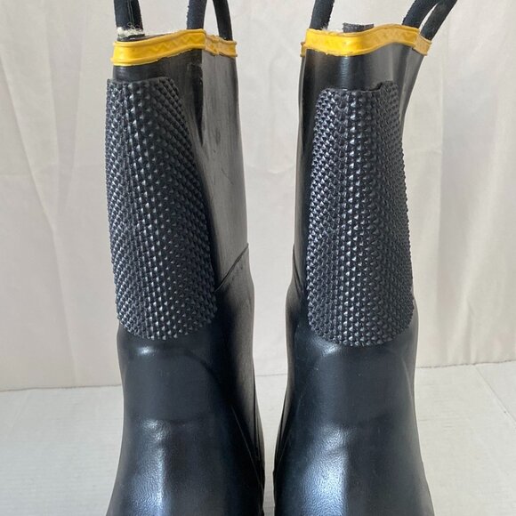 Fire Fighter Steel Toe Rubber Boots Sz 8 Made in Canada 14"High 2000 Edition NOS - Picture 7 of 11